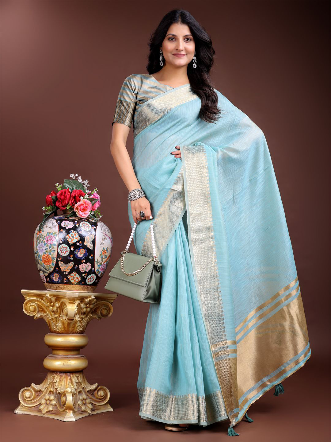 Pandadi Saree Woven Design Zari Weaving Border Sarees