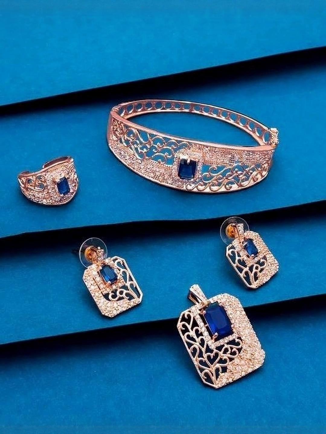 s Alloy Gold-plated Rose Gold Jewellery Set (Pack of 4)