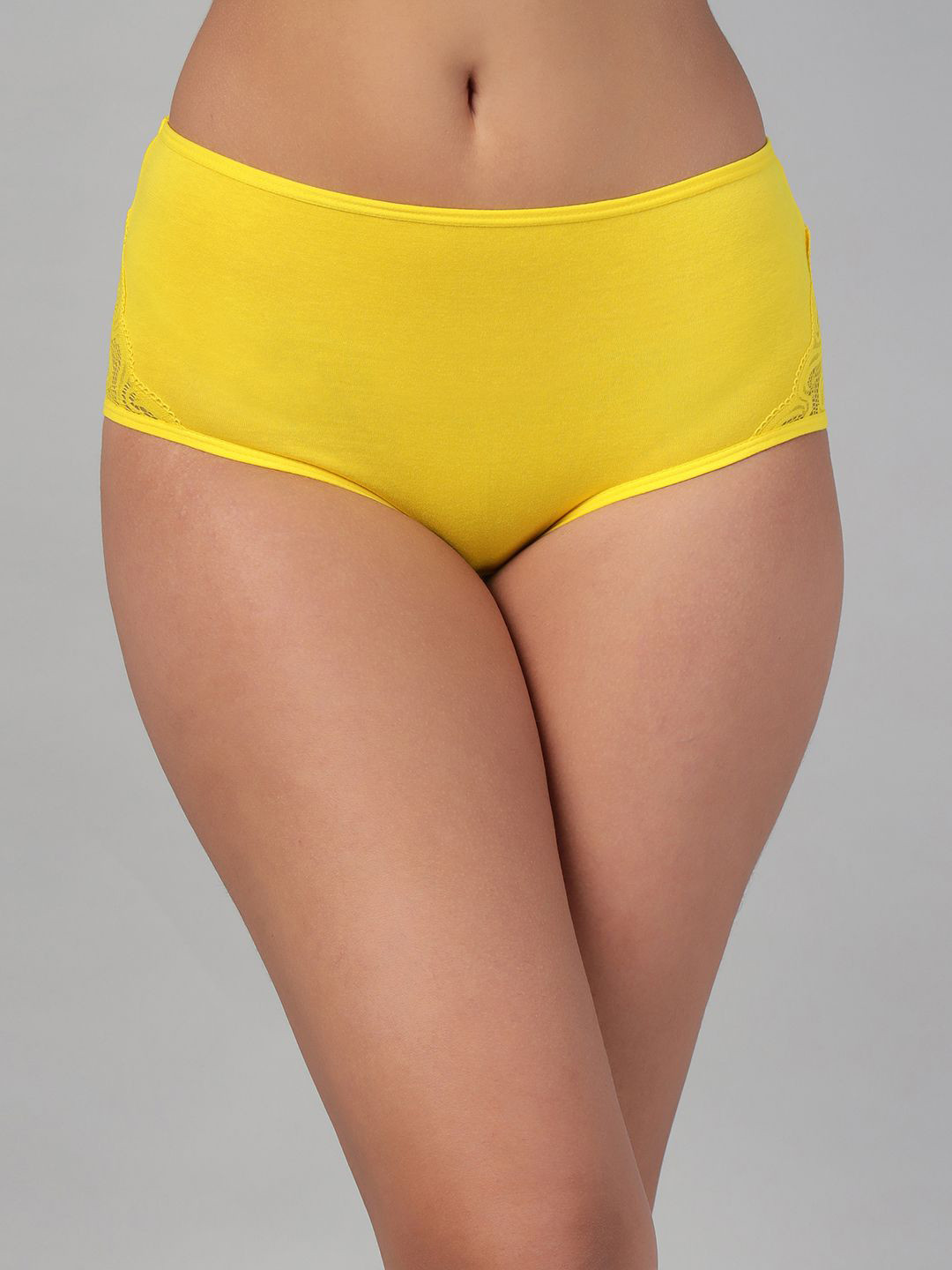 Clovia Cotton High Waist Outer Elastic Hipster Brief PN1057P02S