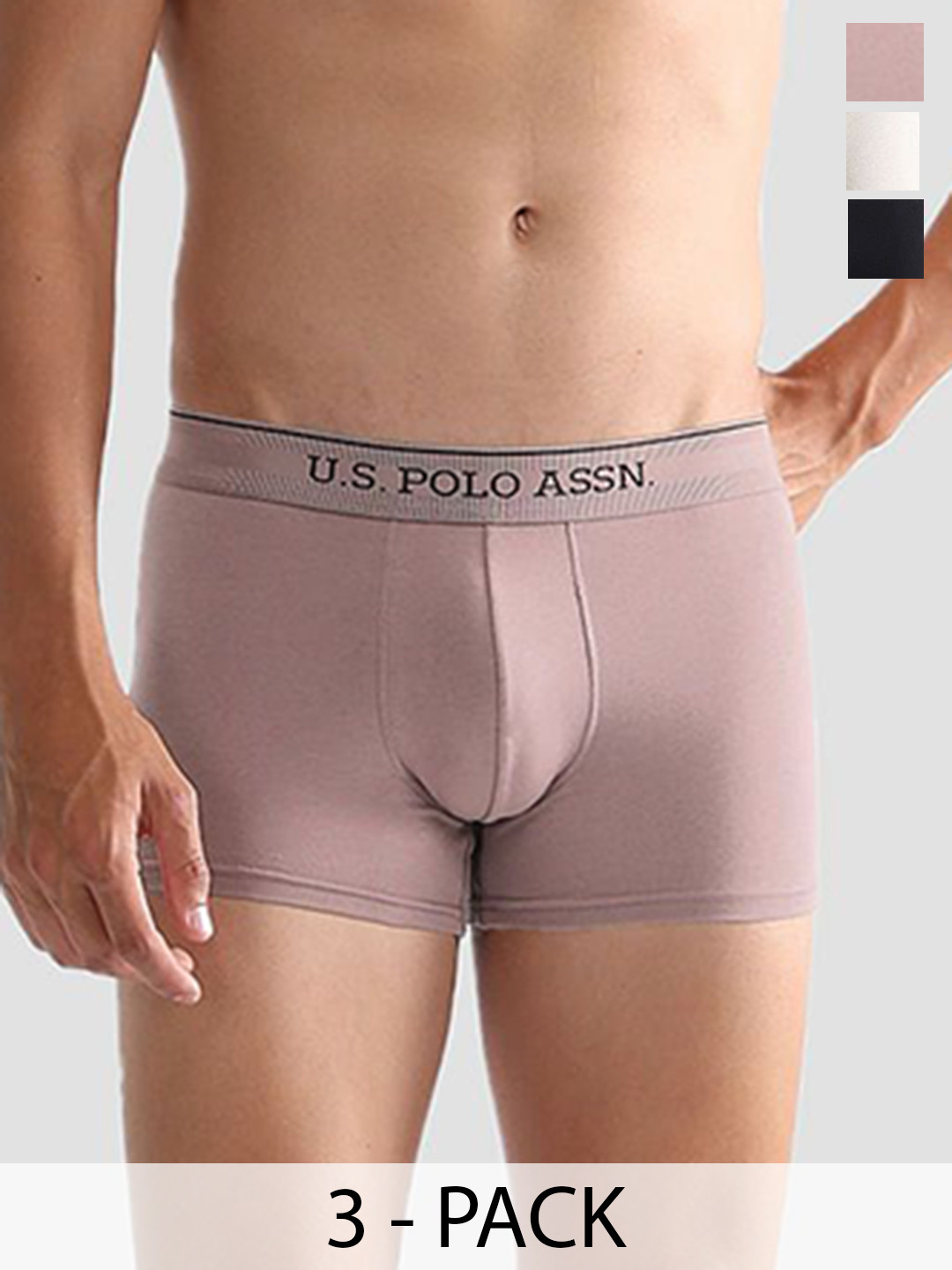 U.S. Polo Assn. Pack Of 3 Mid-Rise Short Trunks OET15-AZP-P3