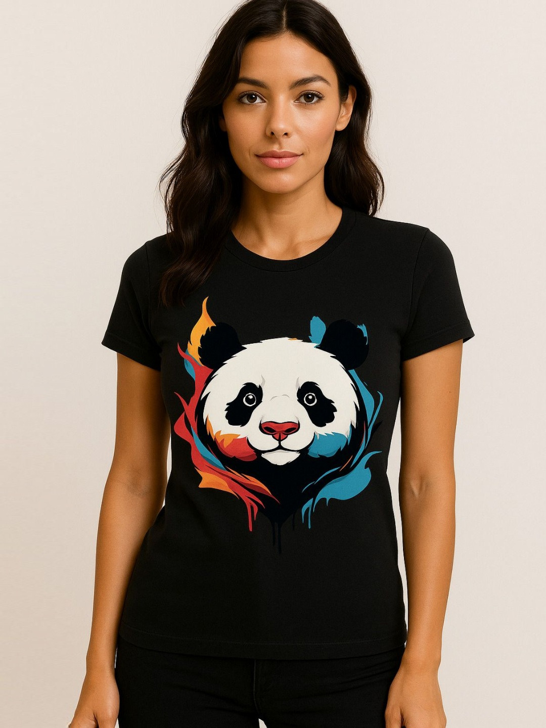 Anikmart Unisex Kung Fu Panda Dri-FIT Graphic Printed Round Neck Cotton T-shirt