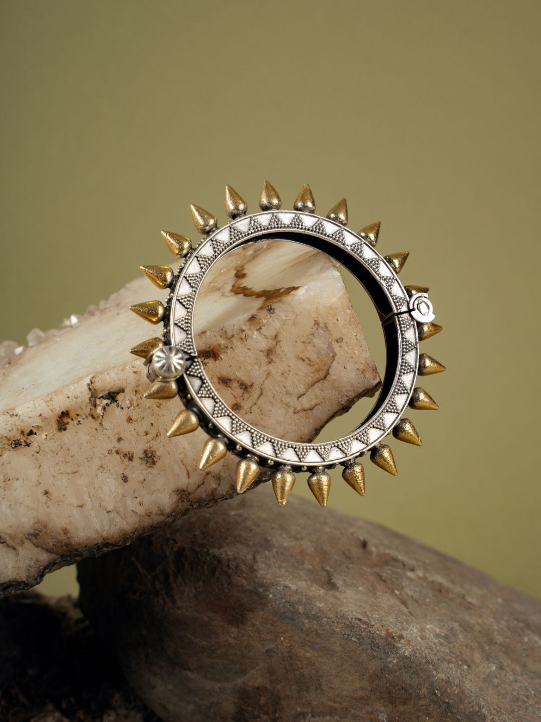 CURIO COTTAGE Surya Chakra Dual-Tone Bangle