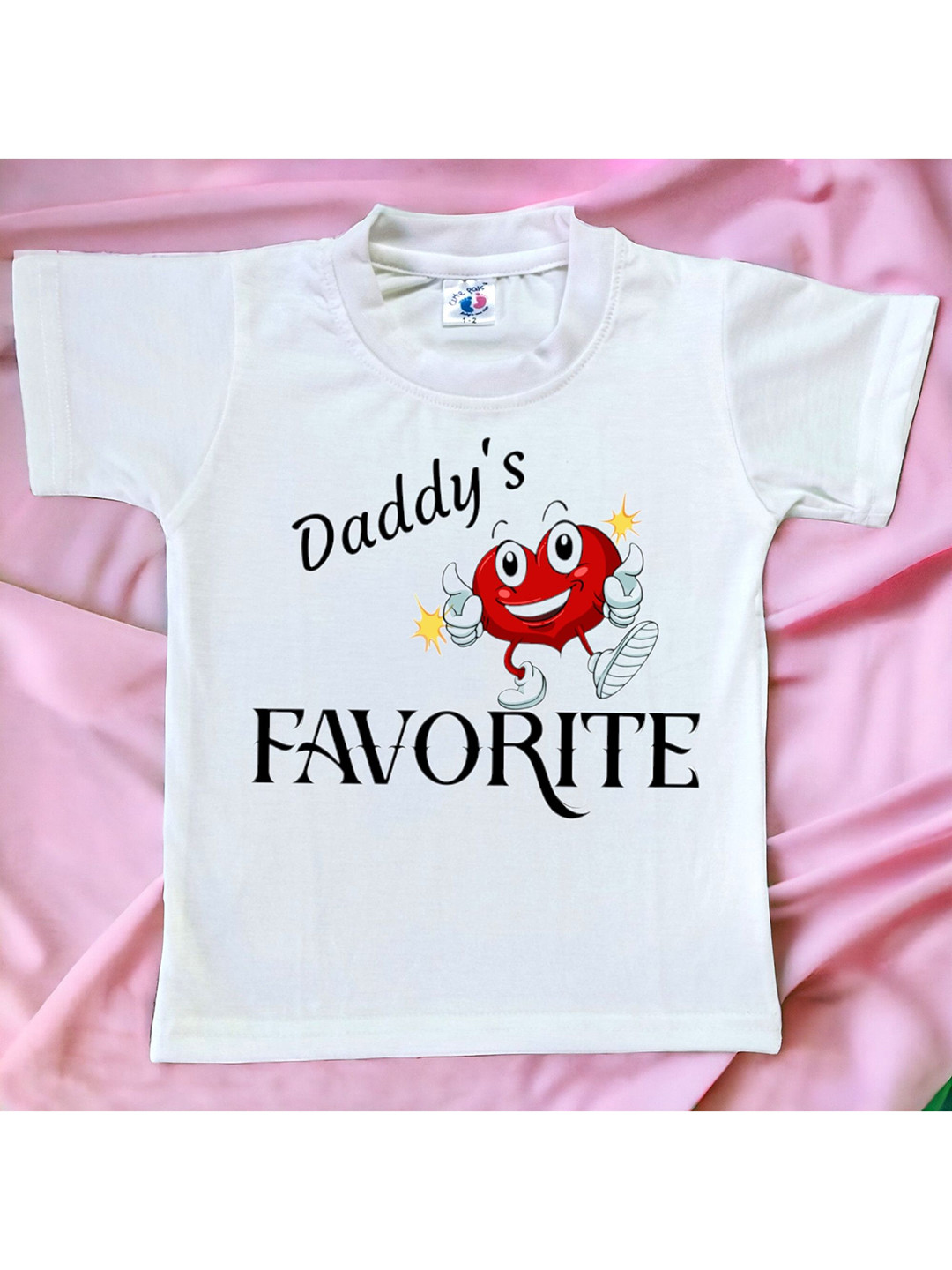 Cute Pals Girls Printed High Neck Applique T-shirt