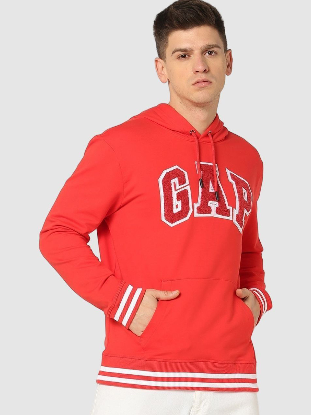 GAP Men Brand Logo Embroidered Pullover Hoodie Sweatshirts