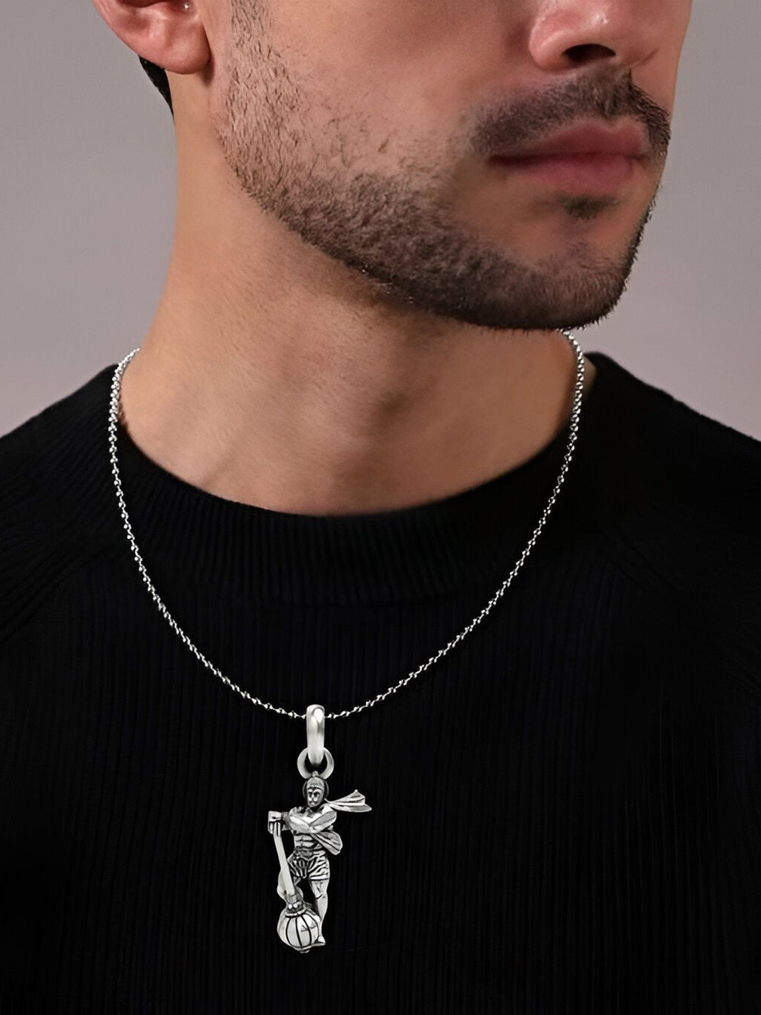 VS Unique Collection Bajrangbali Sankat Mochan Hanuman Ji Gada Locket Pendant