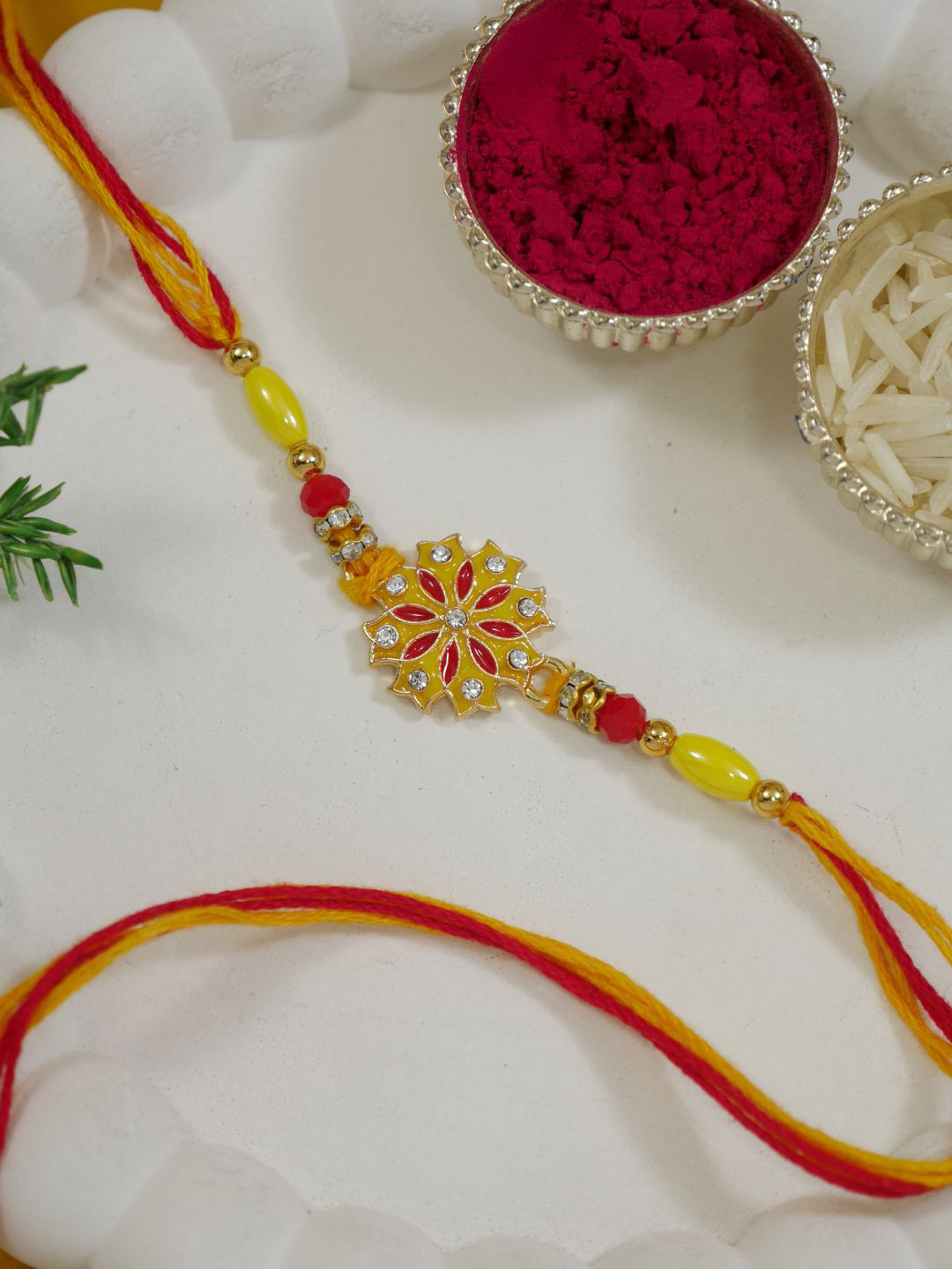 I Jewels Flower Design Rakhi