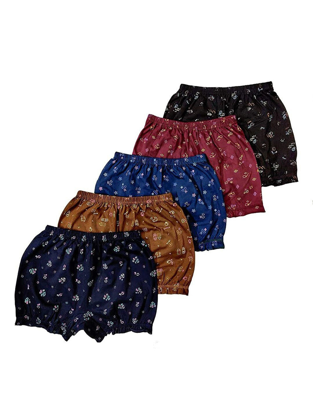 NEW TRINATH HOSIERY boys Pack Of 5 Printed Boy Shorts Briefs