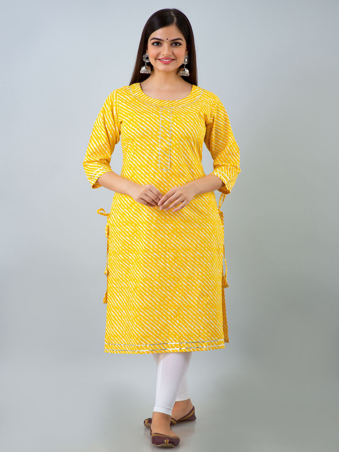 ROPADEMODA Women Leheriya Printed Cotton Kurta