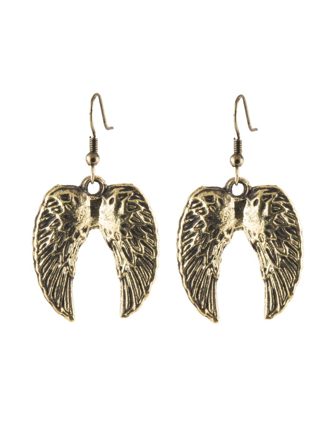 Creative Frogs Oxidised  Wings Shaped Fishhook Earwire Earrings
