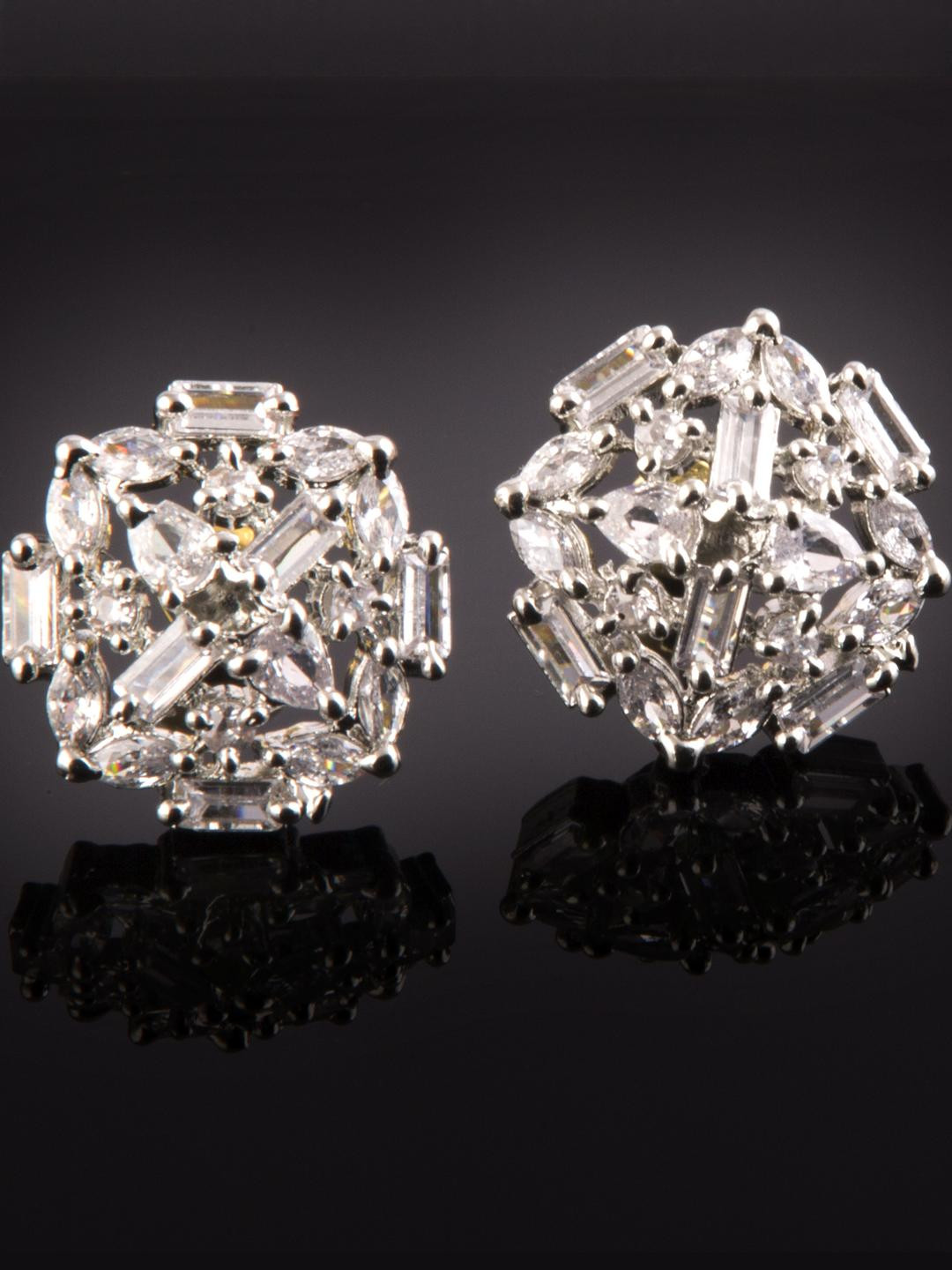 Creative Frogs Circular Studs Earrings  Cubic Zirconia AD Earrings Alloy Metal & Danglers