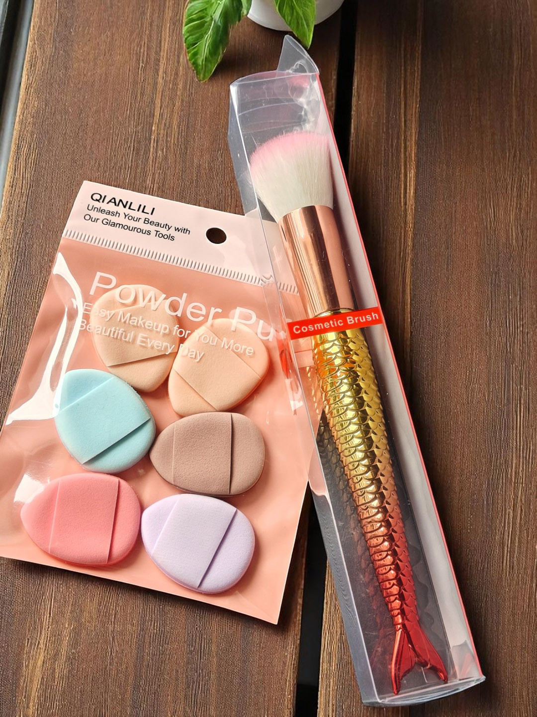 CHRONEX Set Of 7 Finger Mini Eye Puff With Face Brush