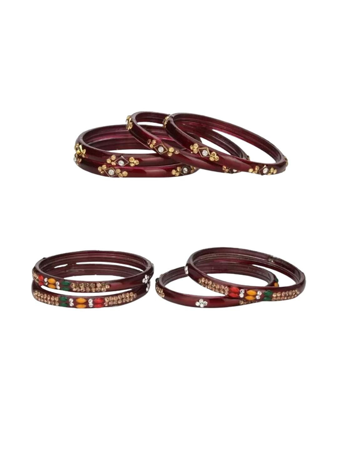 Somil Fashionable Glass Bangles,Ideal for Weddings, Festivals, Pack Of 8