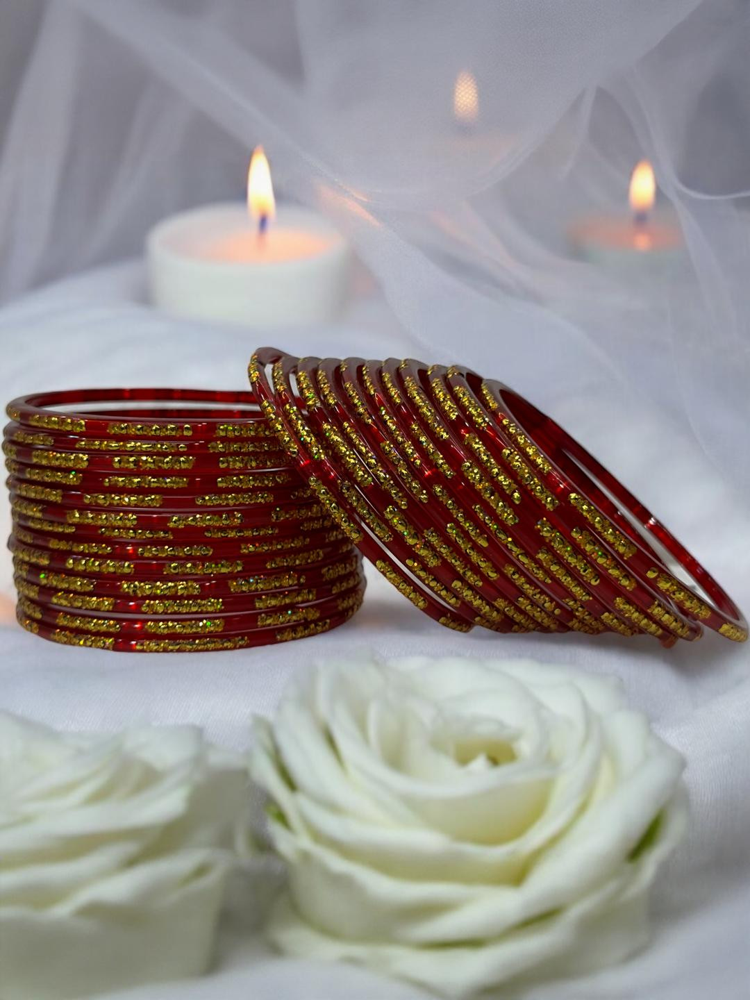PRIYA KANGAN women Traditional Indian Handcrafted Glass Bangles Pack of 48