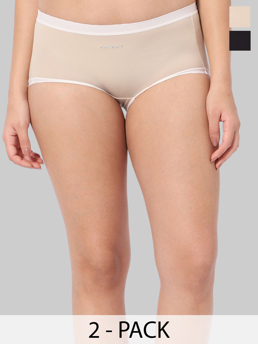 INTIMATE QUEEN Pack Of 2 Seamless Ultra Light Boy Short Briefs - IQ-LCBU-DP-02-XS