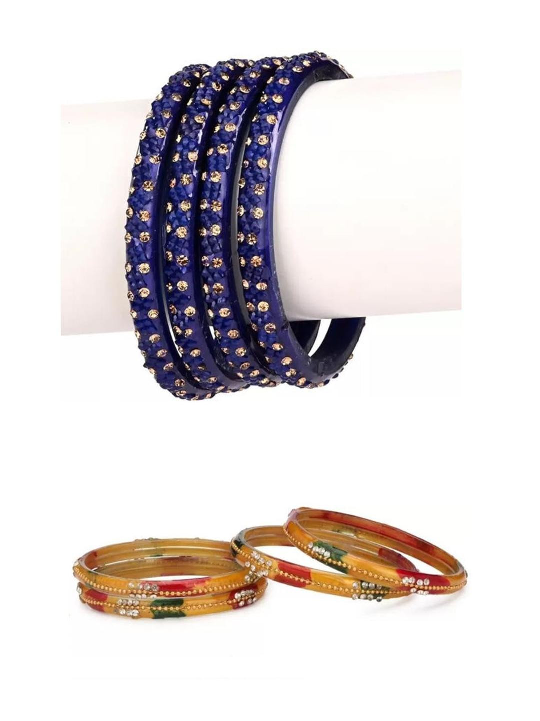 Somil Fashionable Glass Bangles Combo of 2