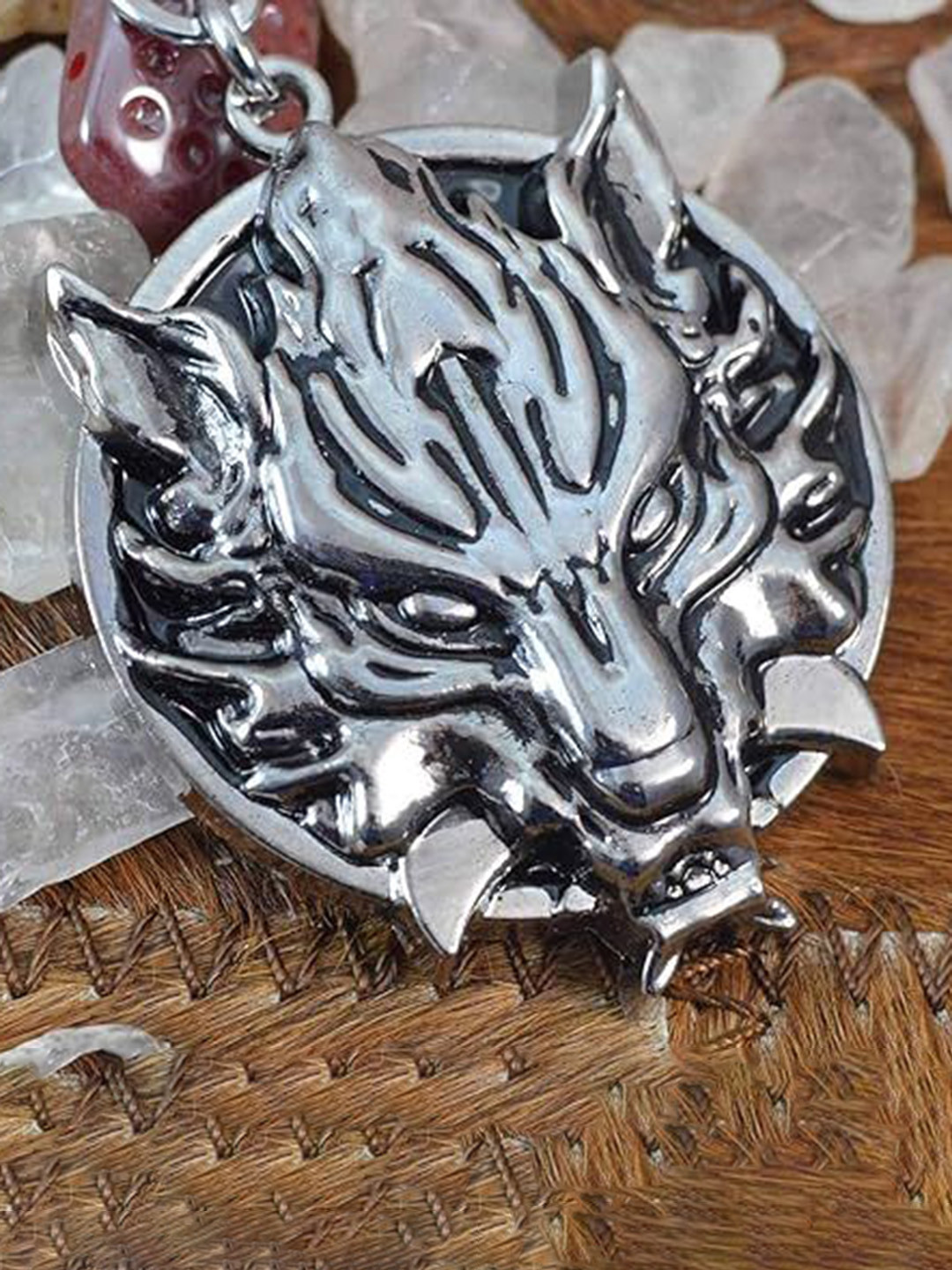 P. R. PRINTS Stainless Steel Silver-Plated The Witcher Pendants With Chains