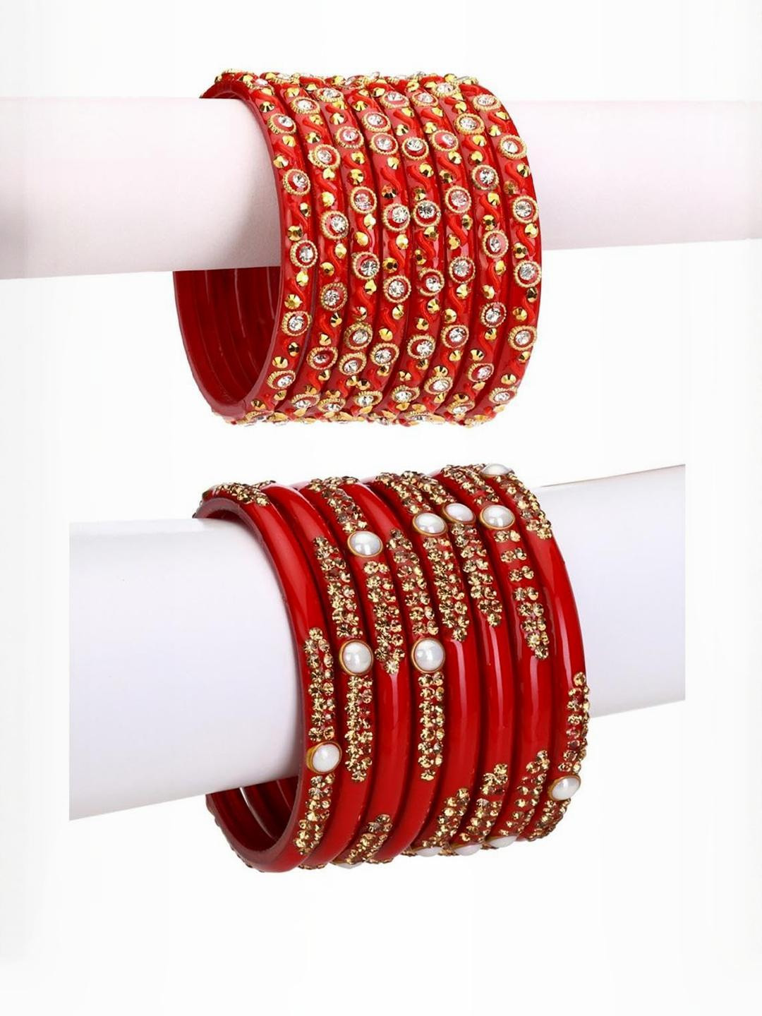 Somil Set of 2 Stylish Glass Bangles/Kadas  Perfect for Celebration