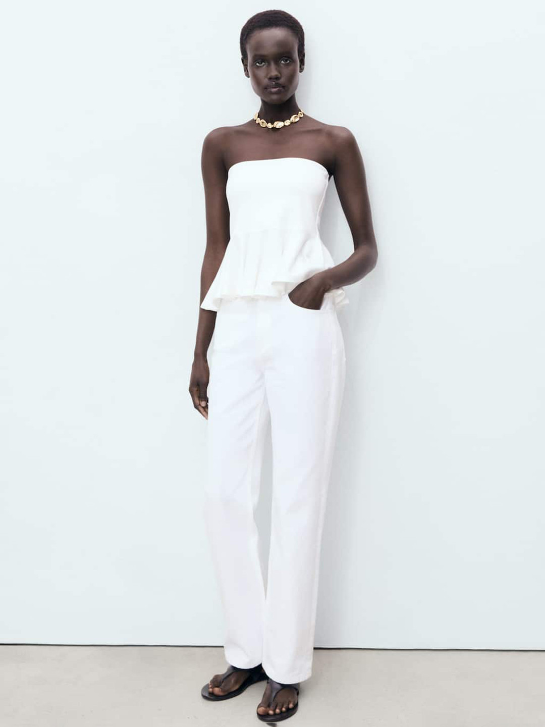 MANGO Strapless Tube Top