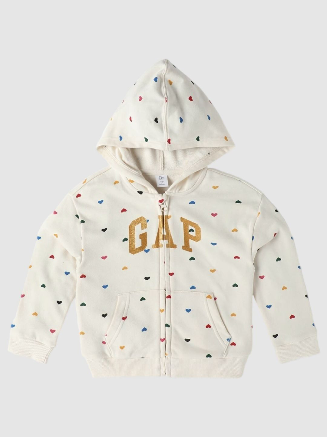 GAP Girls Printed Kangaroo Pocket Hooded Sweatshirt
