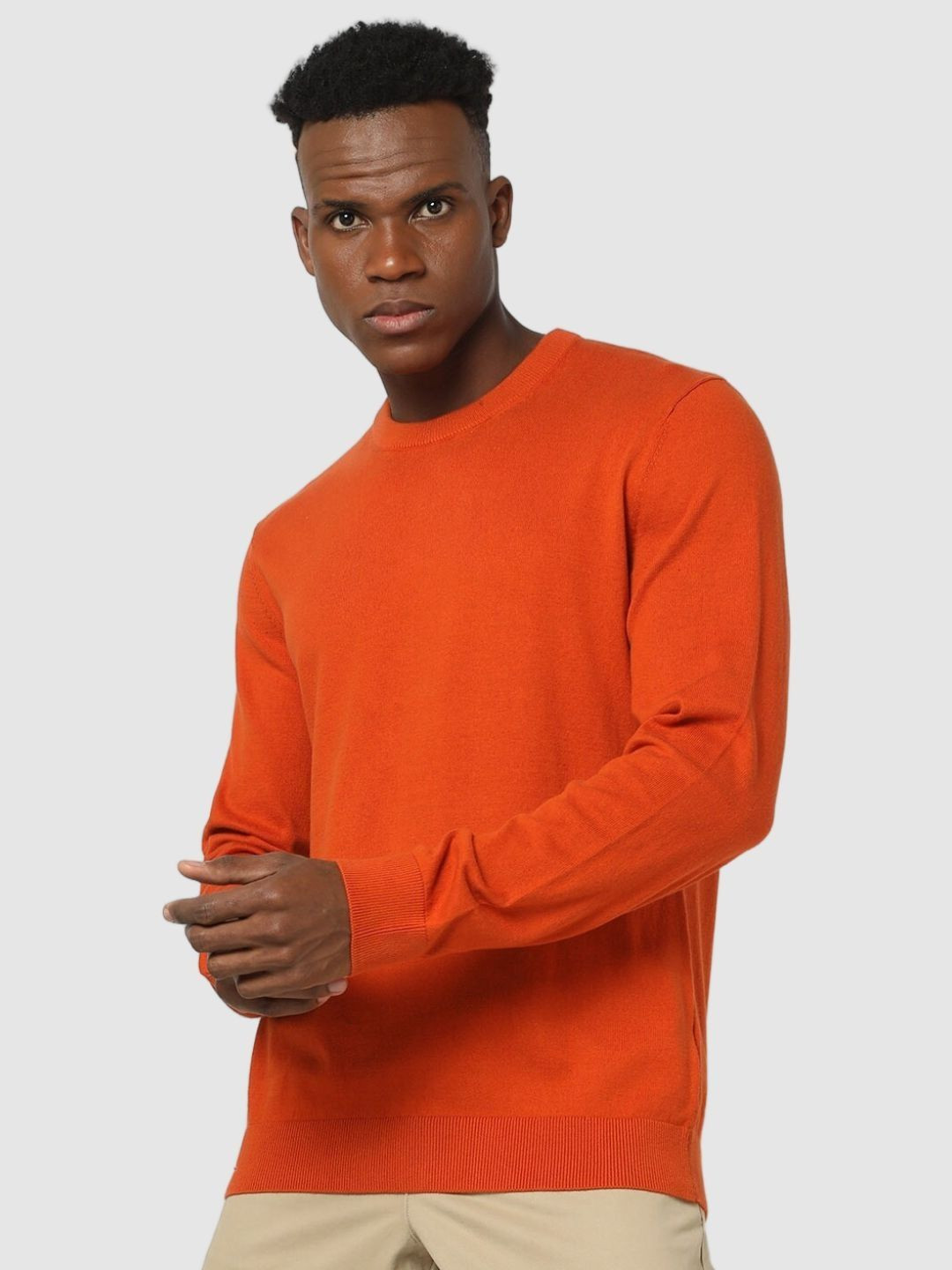 GAP Men Pure Cotton Crew-Neck Pullover Sweater