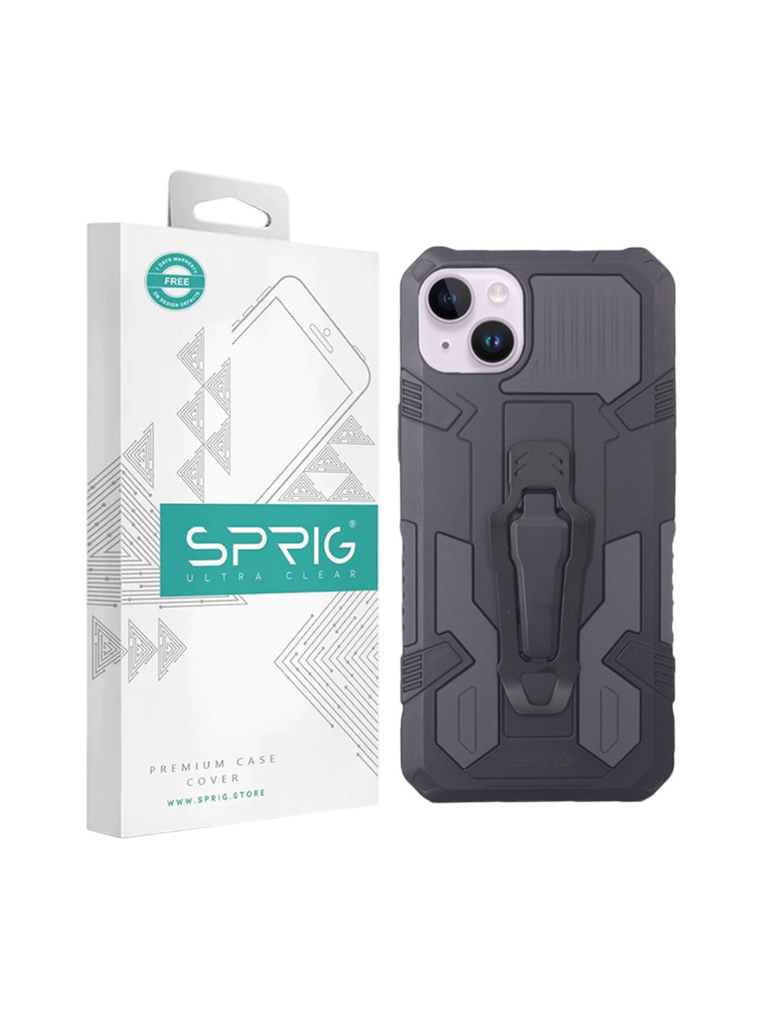 SPRIG iPhone 14 Plus Armor Case with Clip Back Cover