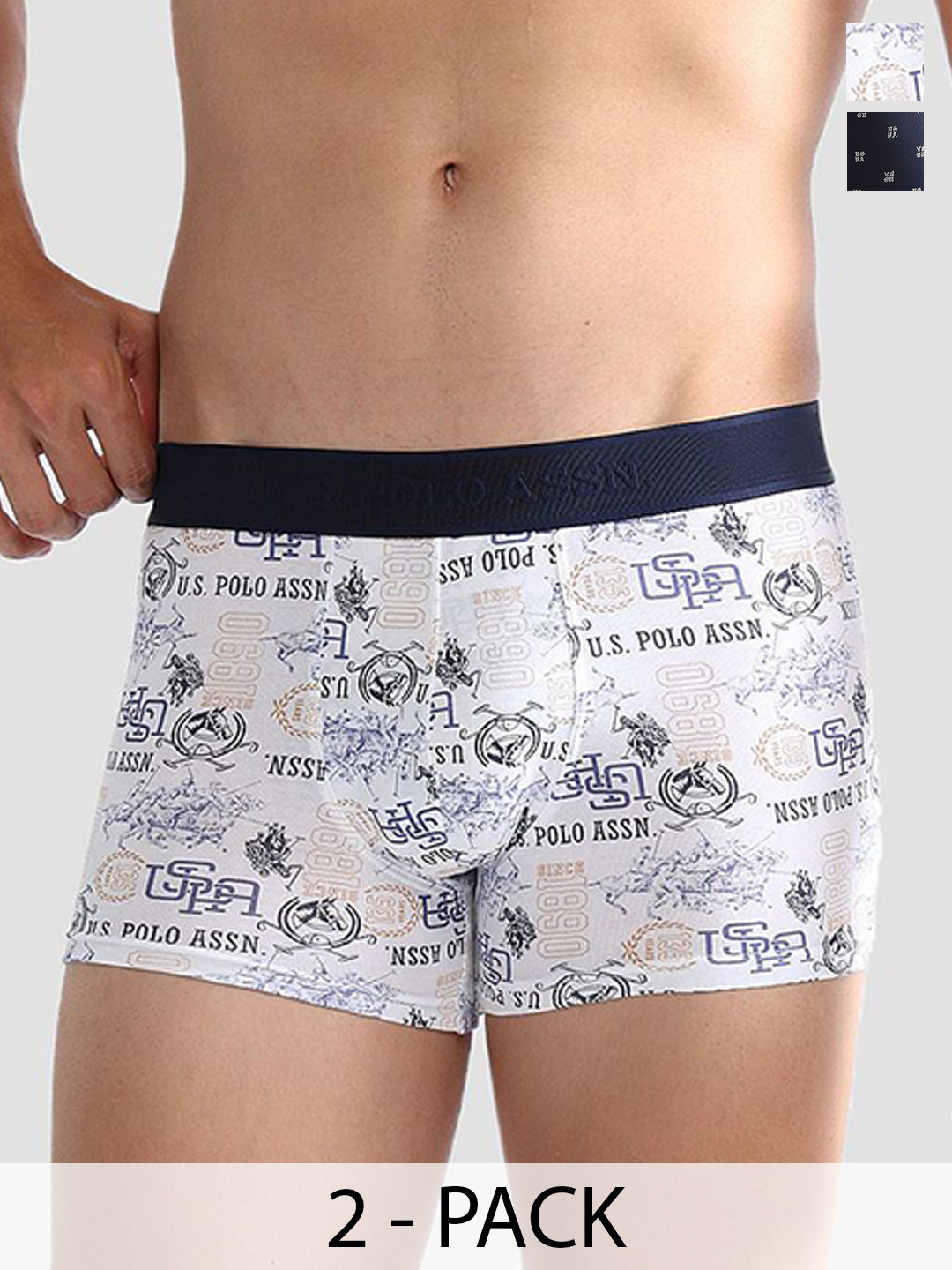 U.S. Polo Assn. Pack Of 2 Printed Short Trunks OET16-NW0-P2