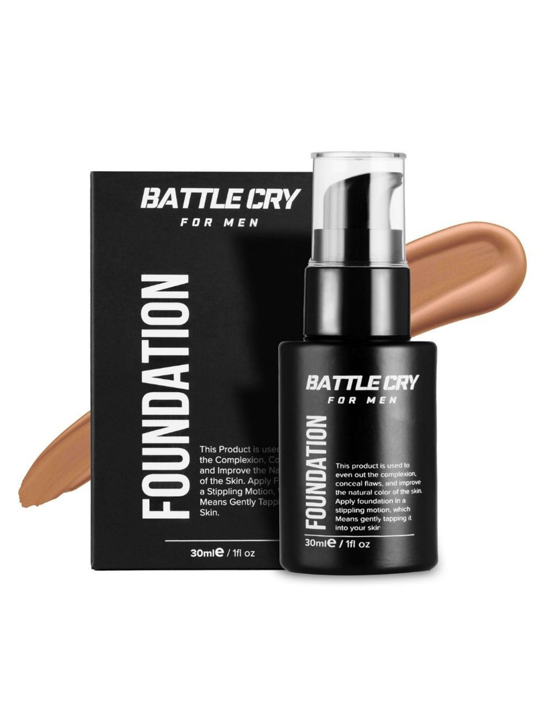 BATTLE CRY Liquid Foundation With Vitamin E - 30 ml - Dark Skin