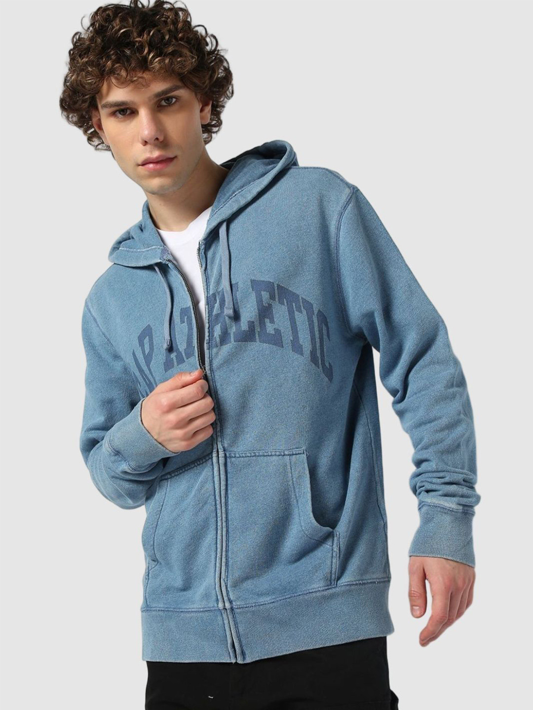 GAP Men Brand Logo Printed Hoodie Cotton Sweatshirt