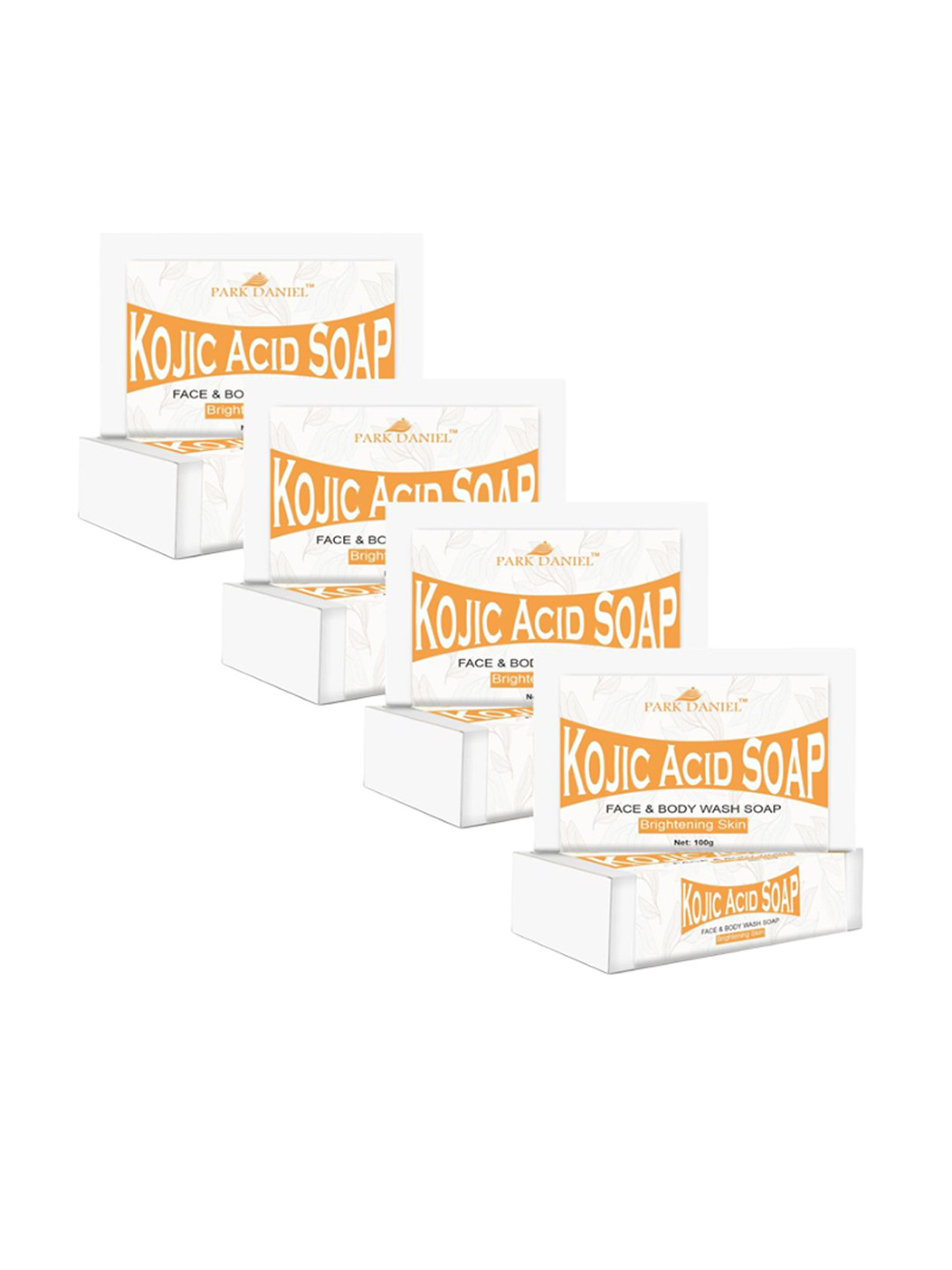 Park Daniel Set Of 4 Kojic Acid Soap With Turmeric & Vitamin C- 100 g Each