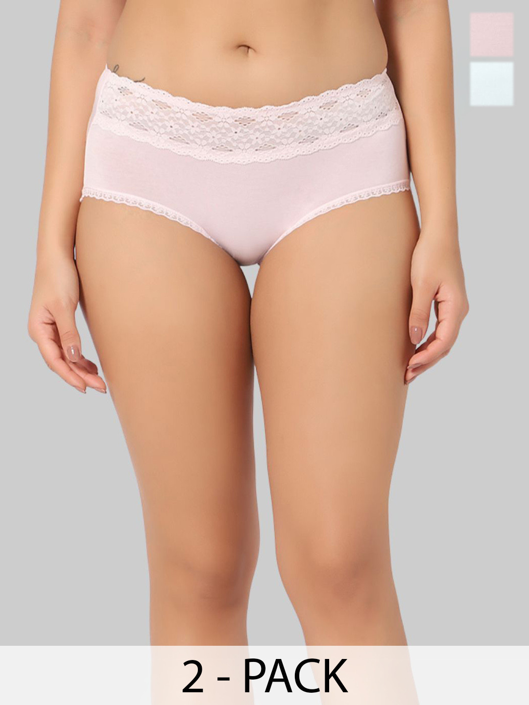 INTIMATE QUEEN Pack Of 2 Buttery Soft Hipster Briefs - IQ-MBU-DP-02-XS