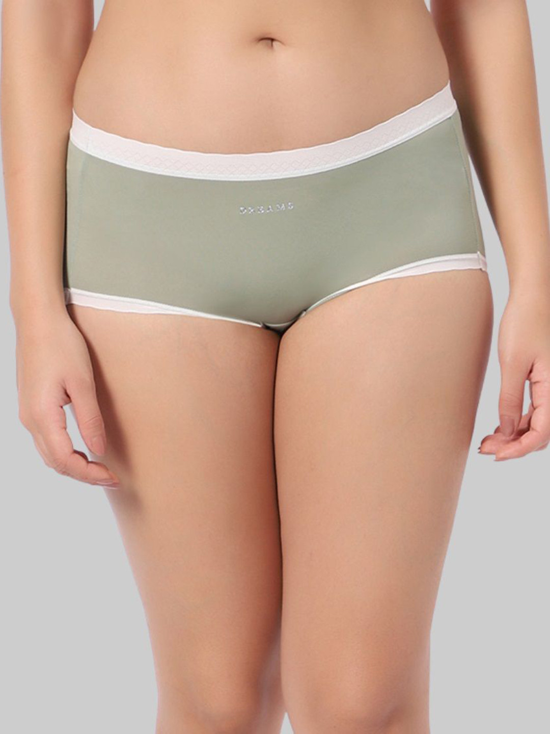 INTIMATE QUEEN Mid-Rise Antibacterial Rash-free Boyshort Briefs IQ-LCBU-GREEN-XS