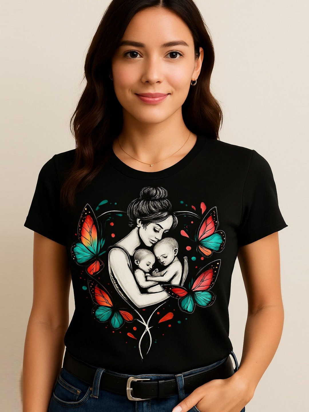 Anikmart Unisex Dri-FIT Graphic Printed Round Neck Cotton T-shirt