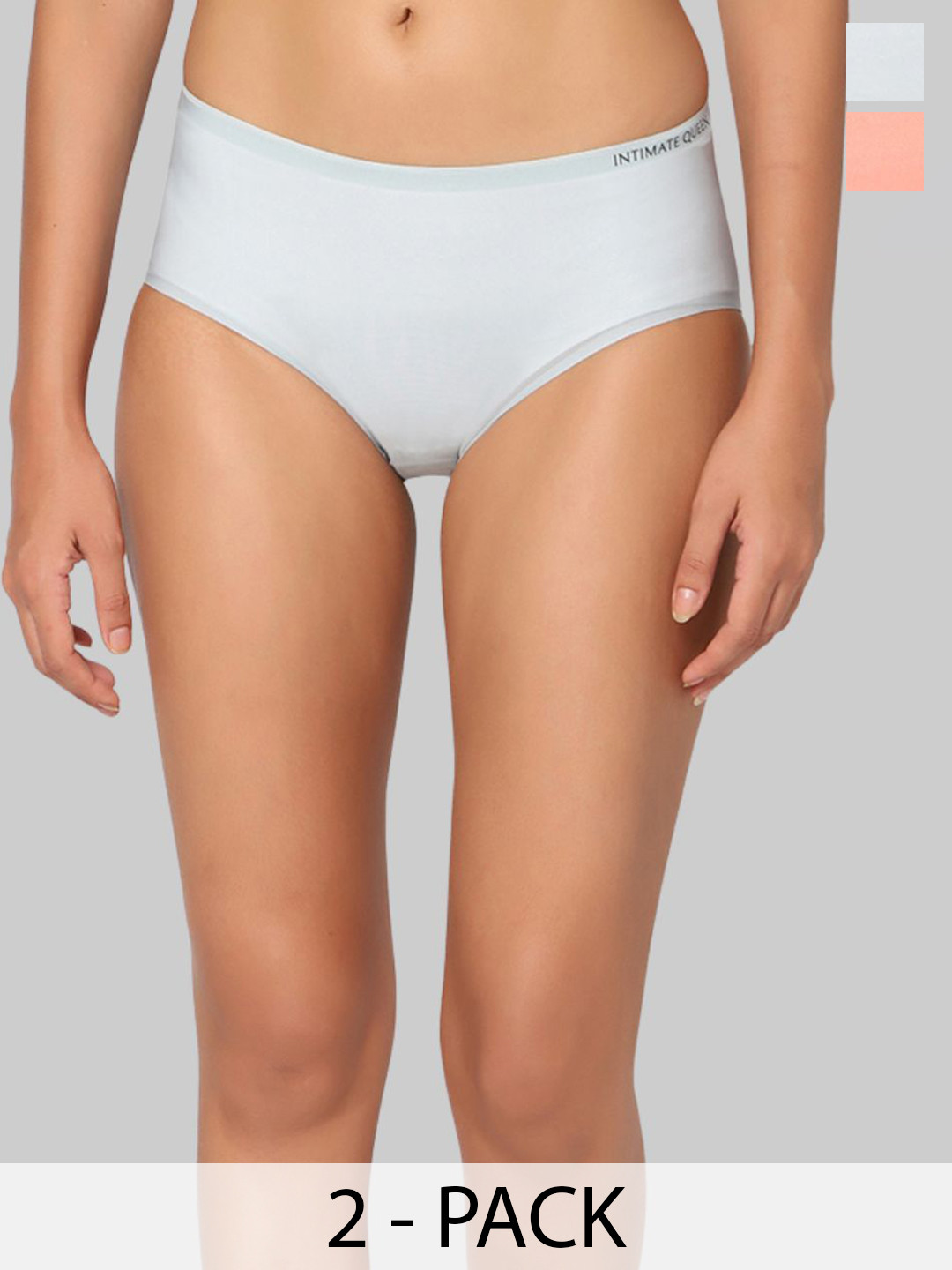 INTIMATE QUEEN Pack Of 2 Seamless Ultra Light Briefs - IQ-LBU-DP-01-XS