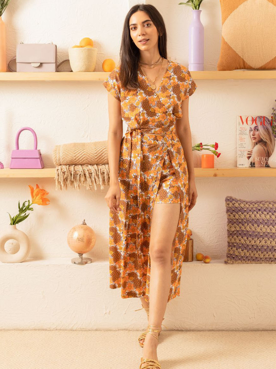 Urban Suburban Floral Printed Maxi Skort