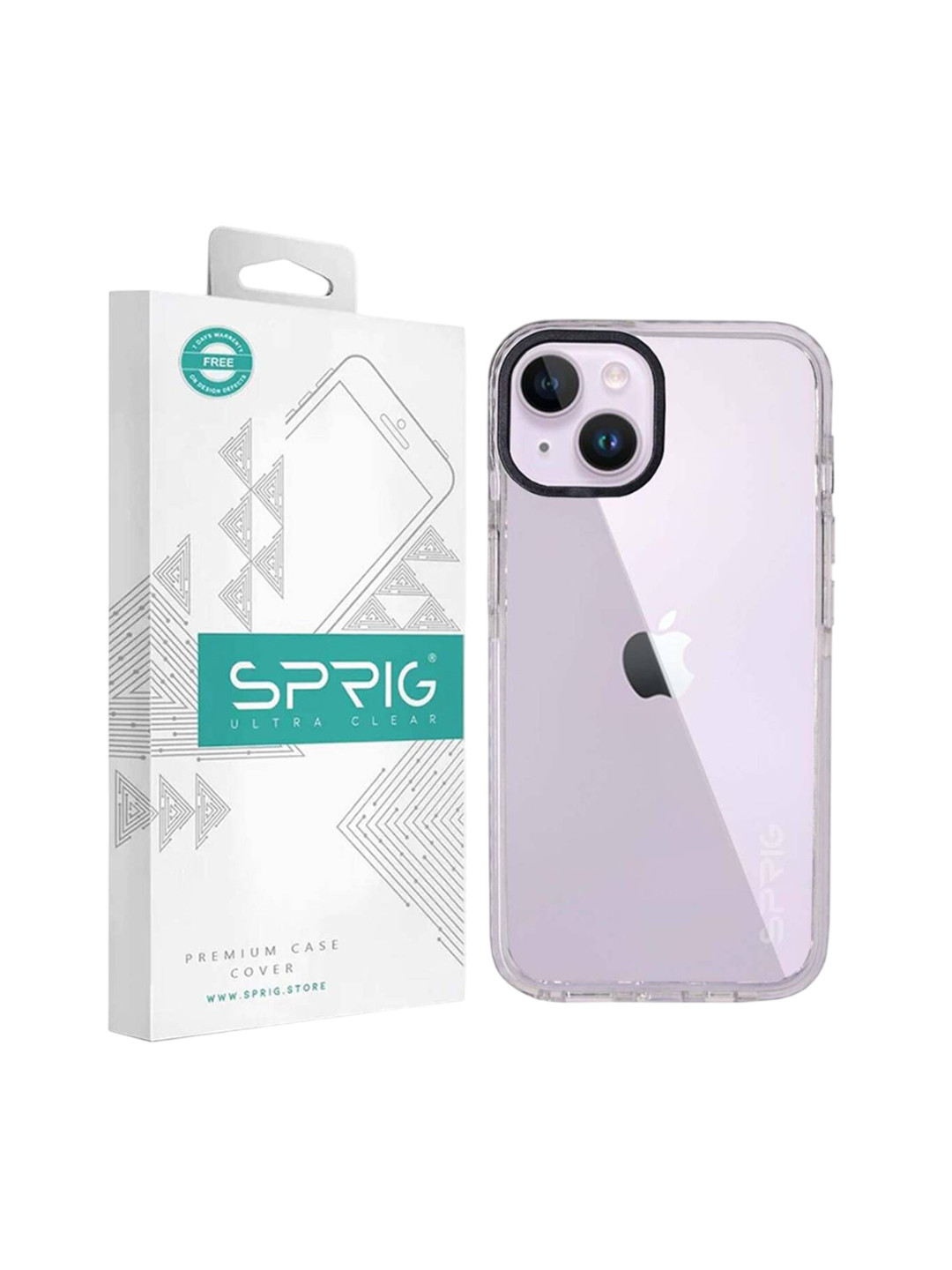 SPRIG iPhone 14 TPE PC Transparent Back Cover