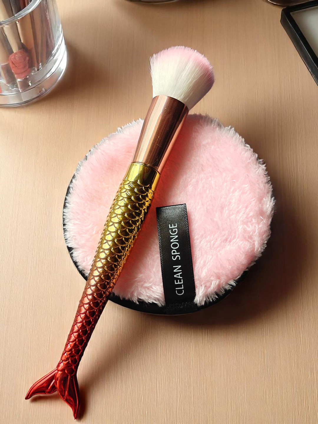 CHRONEX Set Of 2 2-In-1 Professional Makeup Brush With Makeup Remover Pad