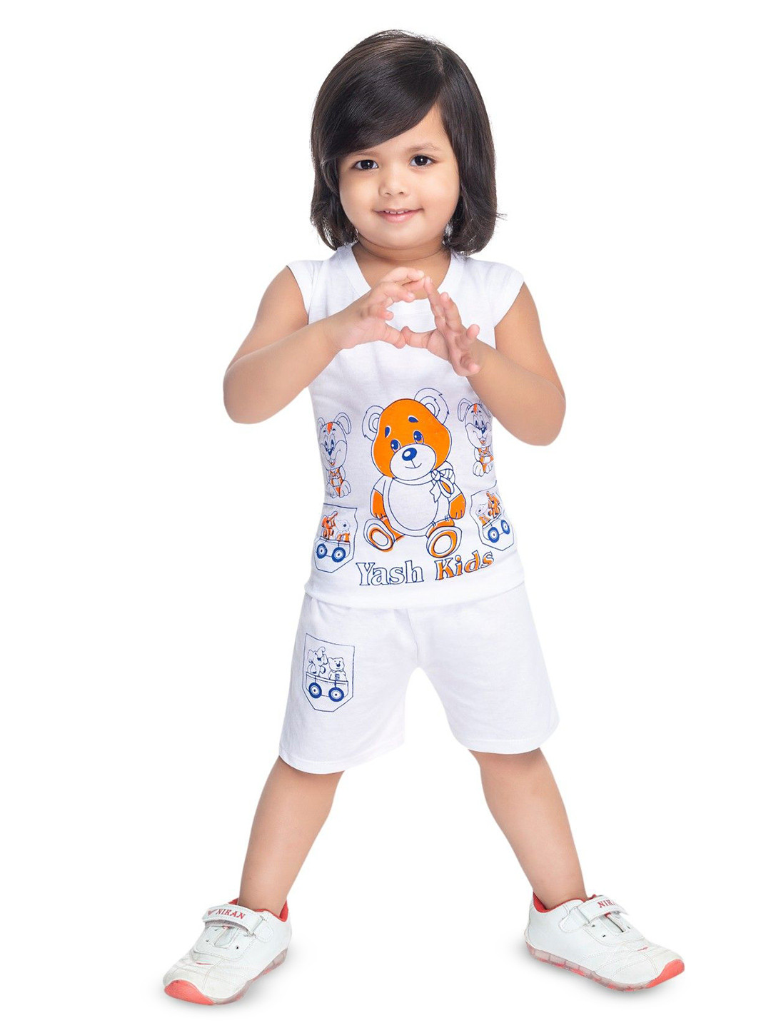 NEW GEN Kids Printed Round Neck T-shirt & Shorts