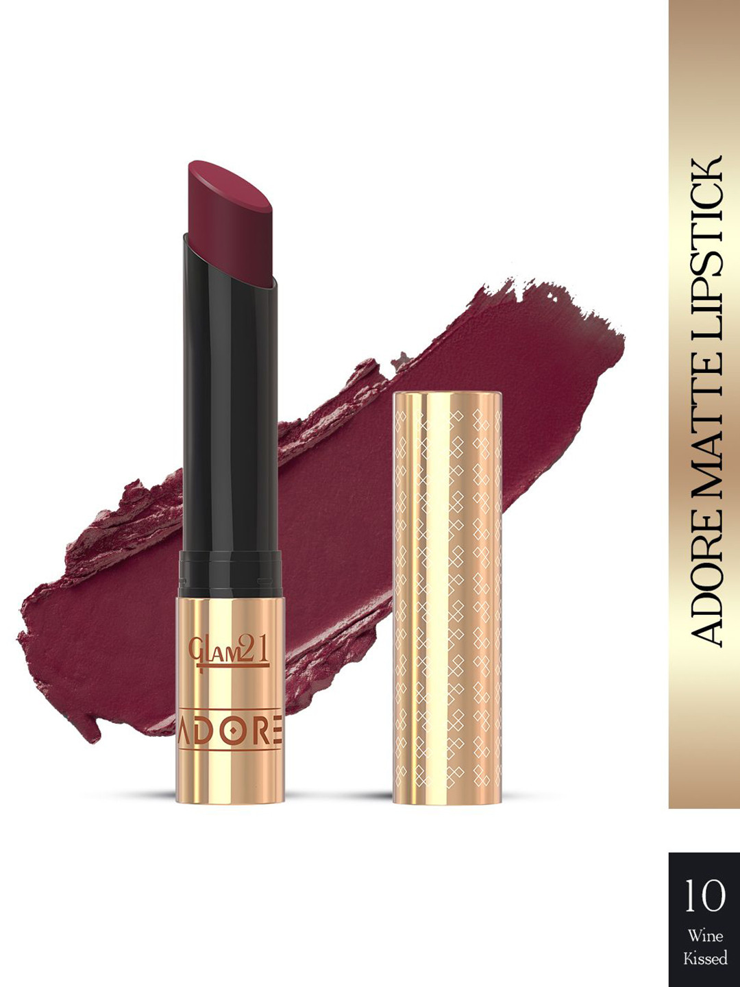 Glam21 Adore Smudgeproof Matte Lipstick- Wine Kissed 10