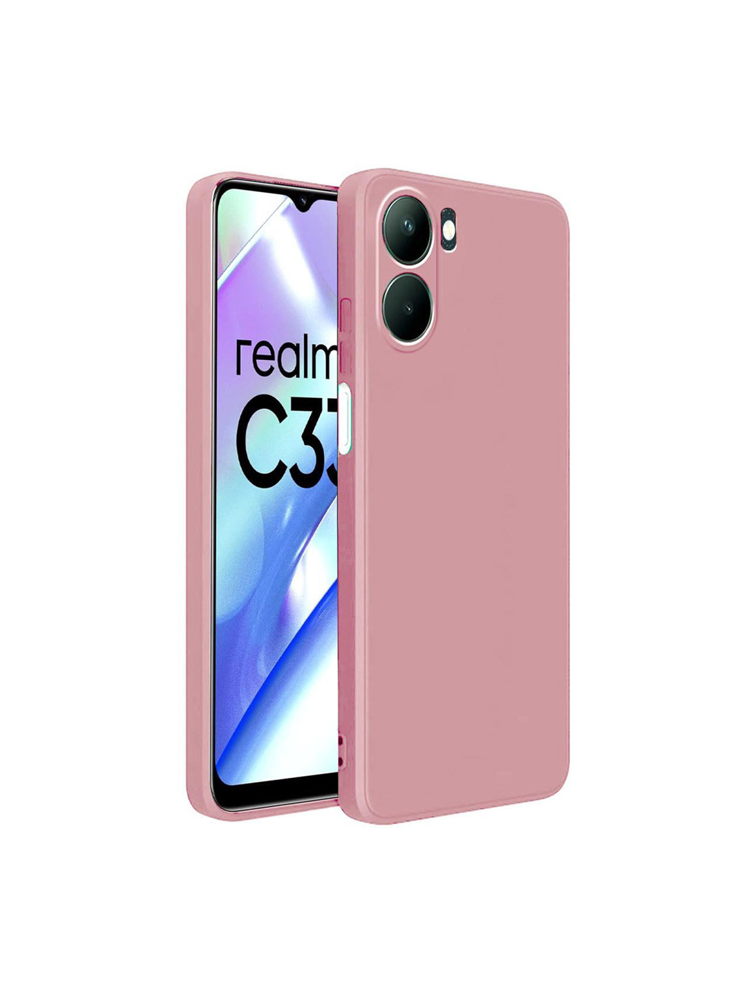 LIRAMARK Realme C33 Silicone Soft Back Cover Case