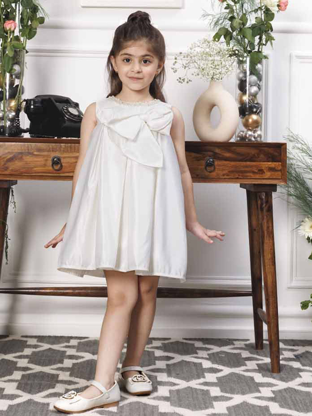 The Lush Affair Girls Emma Satin A-Line Dress
