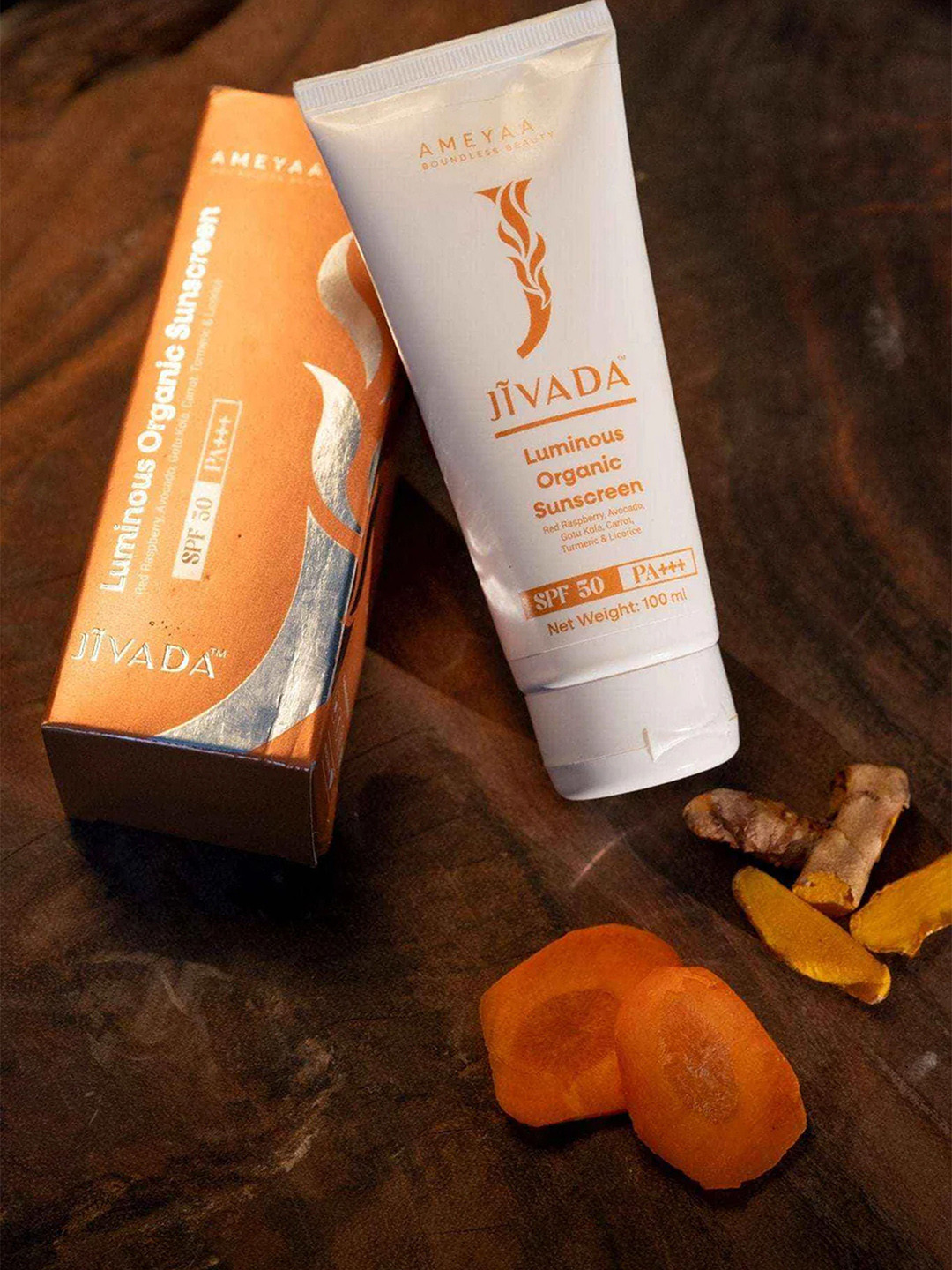 Jivada Luminous Organic Sunscreen With SPF 50 - 100 ml