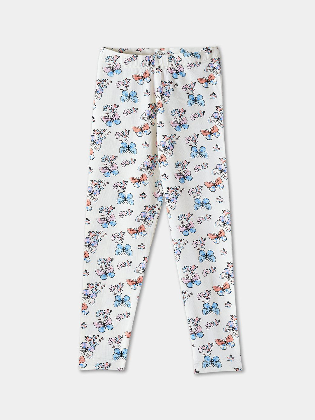 R&B Girls Printed Mid-Rise Ankle-Length Leggings