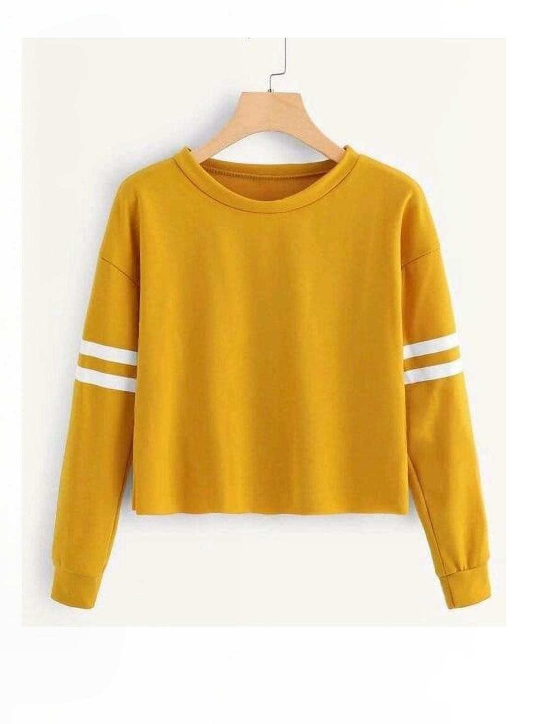 PINOVO Women Mustard Pure Cotton T-shirt