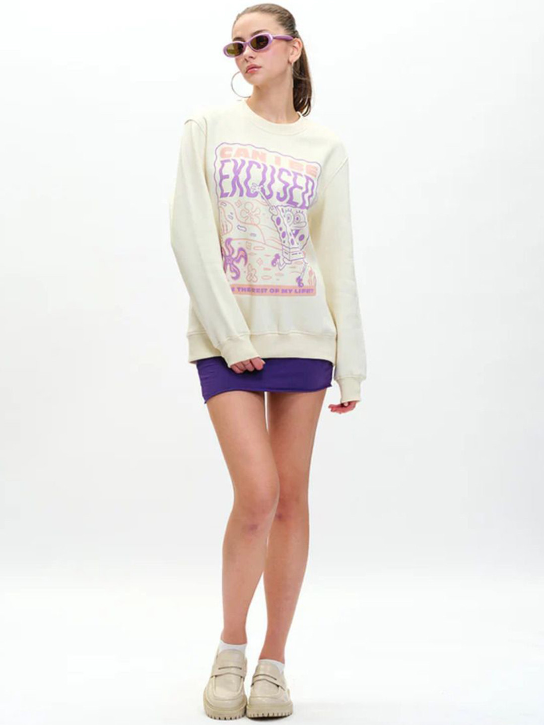 Bonkers Corner Women Can I Be Excused Printed Sweatshirt