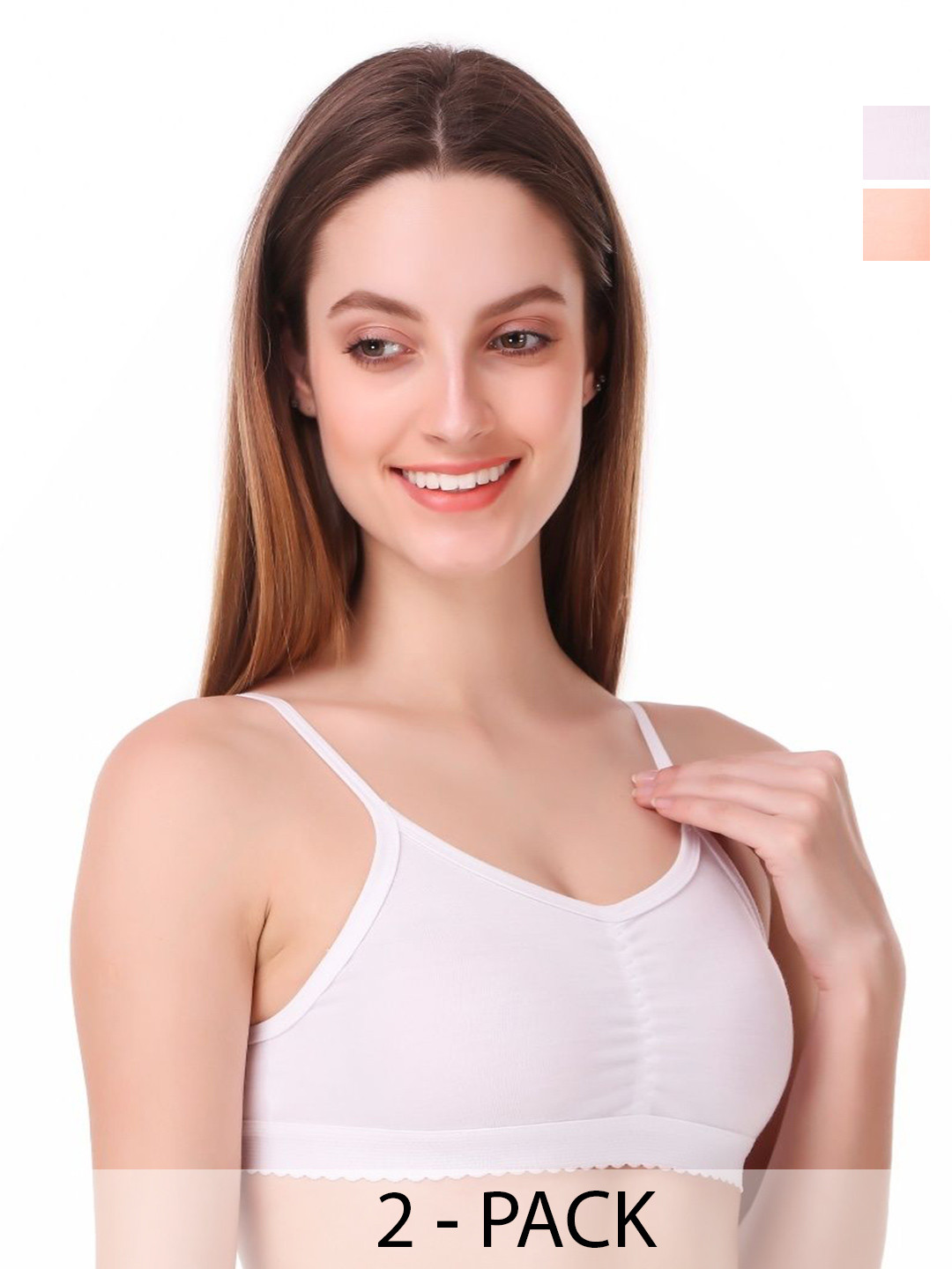 EMPISTO Pack of 2 Seamless Full Coverage Underwired WorkoutBra