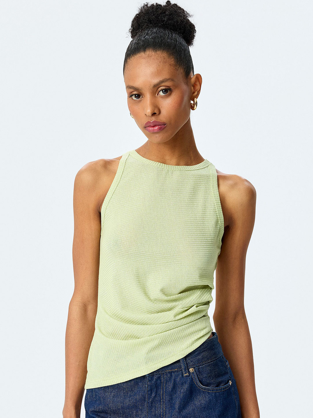 Koton Women Round Neck Sleeveless Top