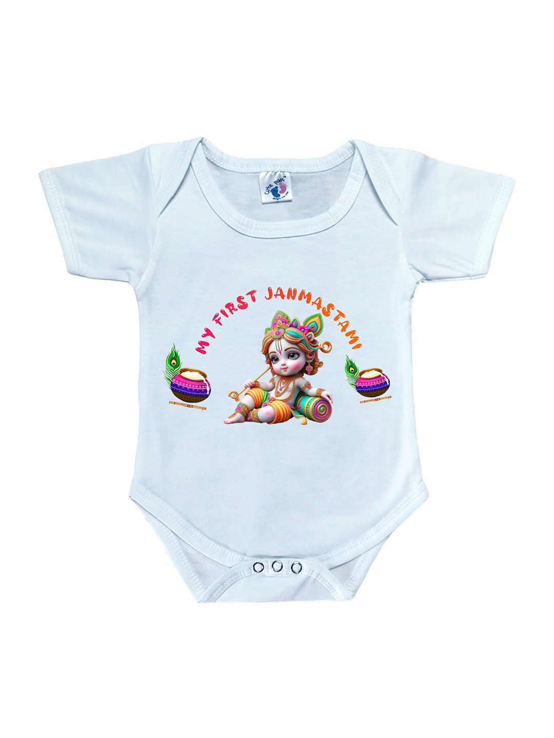 Cute Pals Infants Krishna Janmashtami Printed Cotton Bodysuit