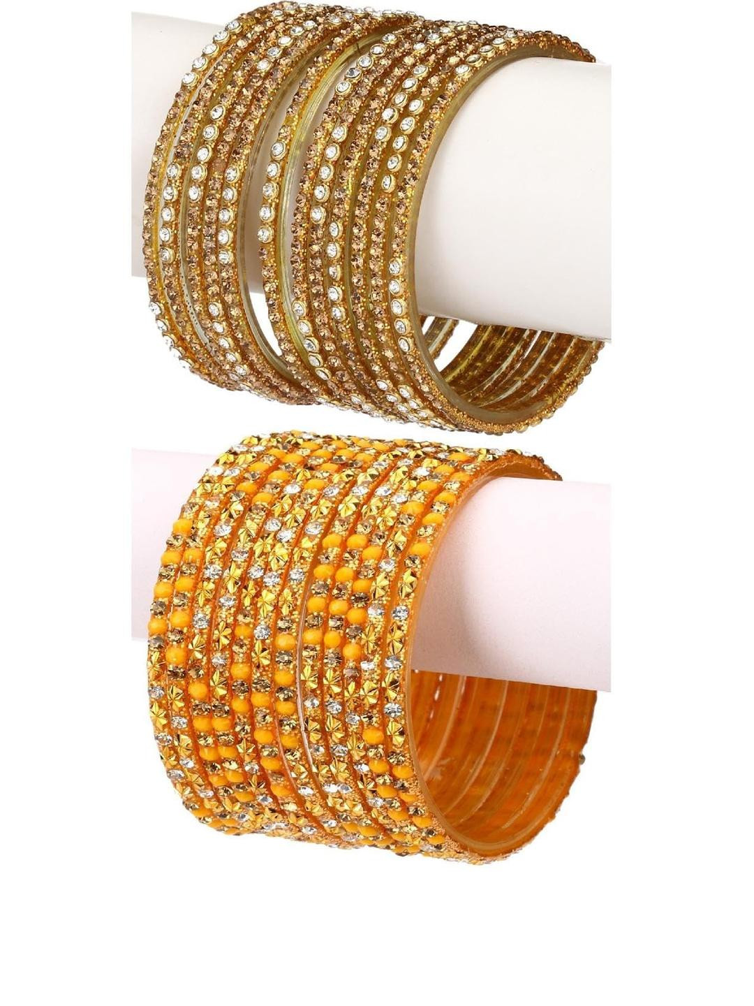 SOMIL Women Gold Glass, Traditional Bangles for Women Bangle