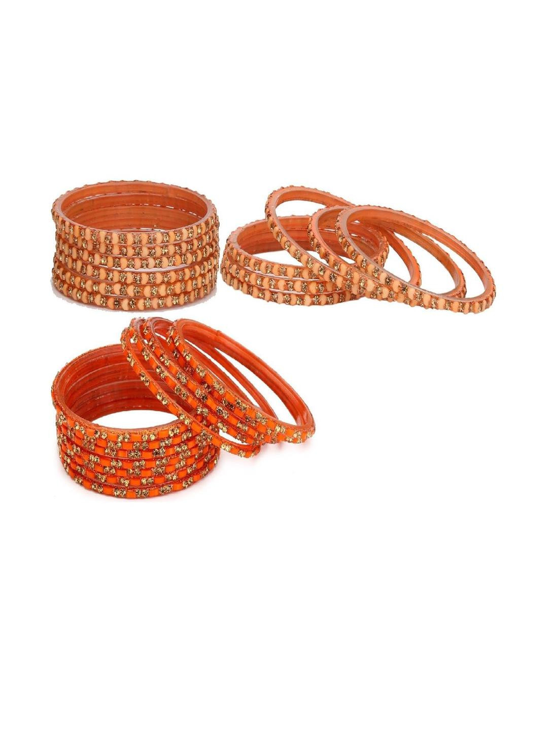 SOMIL Women's Peach Bangles 2 Set