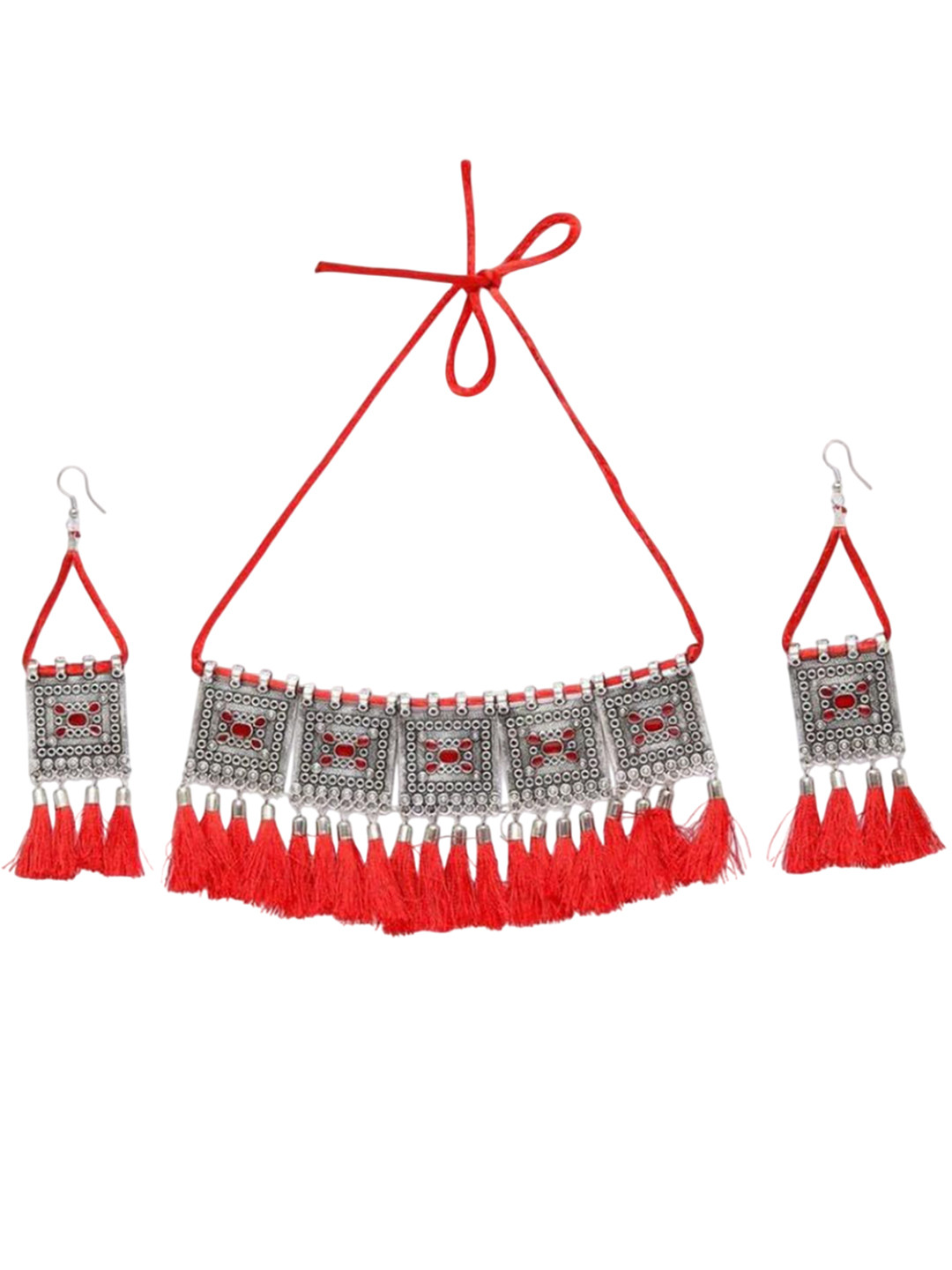 PUJVI Sliver-Plated Jewellery Set